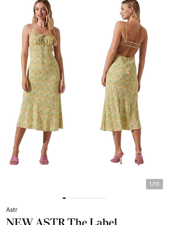 Astr Dresses & Skirts - Astr the label Yellow Floral Maritza yellow Dress size M medium 2 4 6